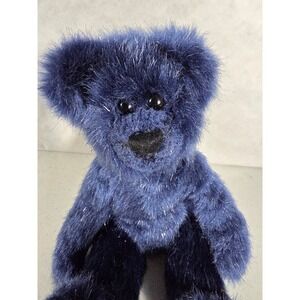 Vintage 9' Ty Attic Treasures Orion Bear Sparkle Blue Teddy Bear Stuffed Animal